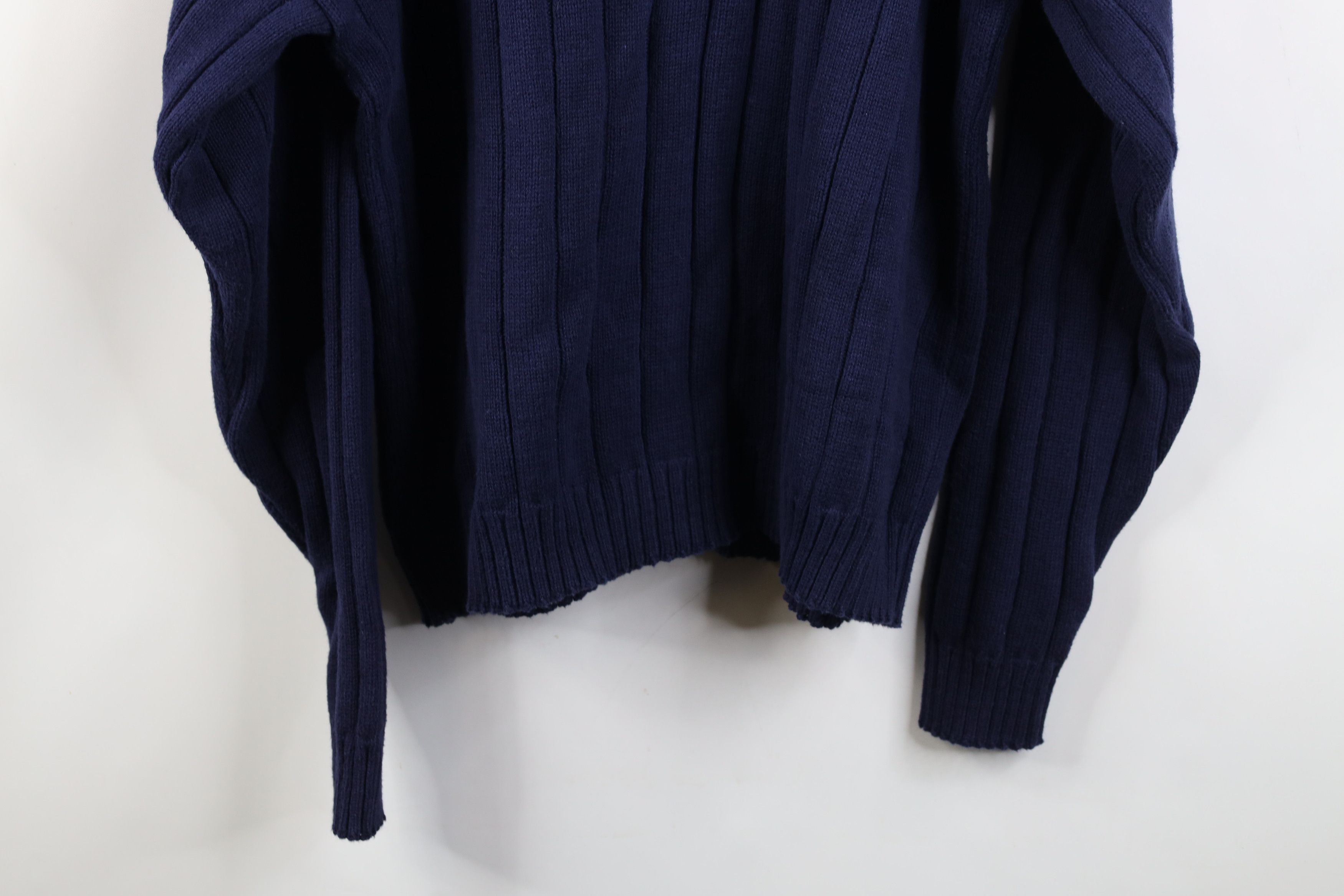 Vintage Vintage 90s Streetwear Cotton Ribbed Knit Cardigan Sweater Size US L / EU 52-54 / 3 - 11 Thumbnail