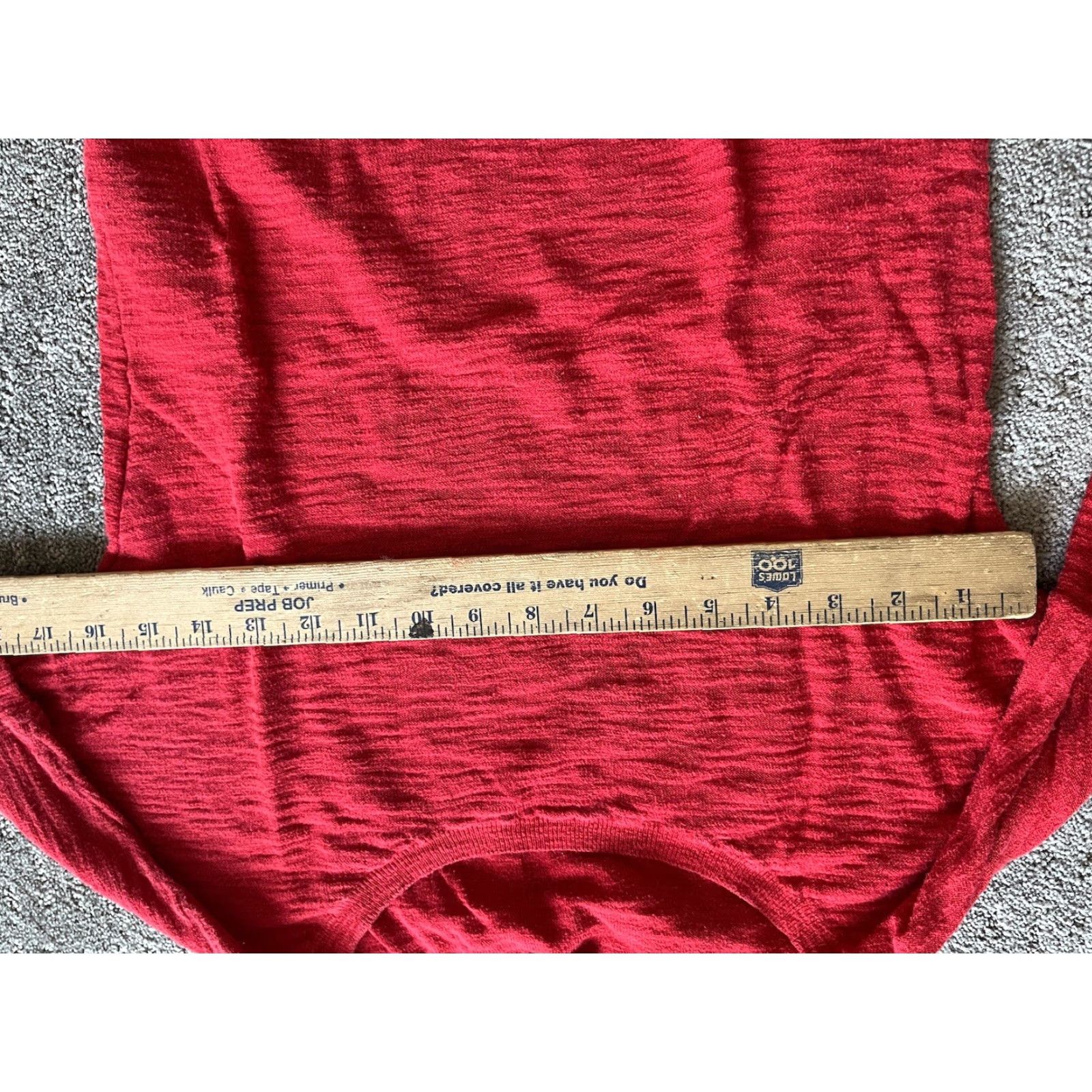 Express EXPRESS Shirt Women S Red Crew Neck Solid Cotton Rayon Long Sleeve Adult Small Size S / US 4 / IT 40 - 5 Thumbnail
