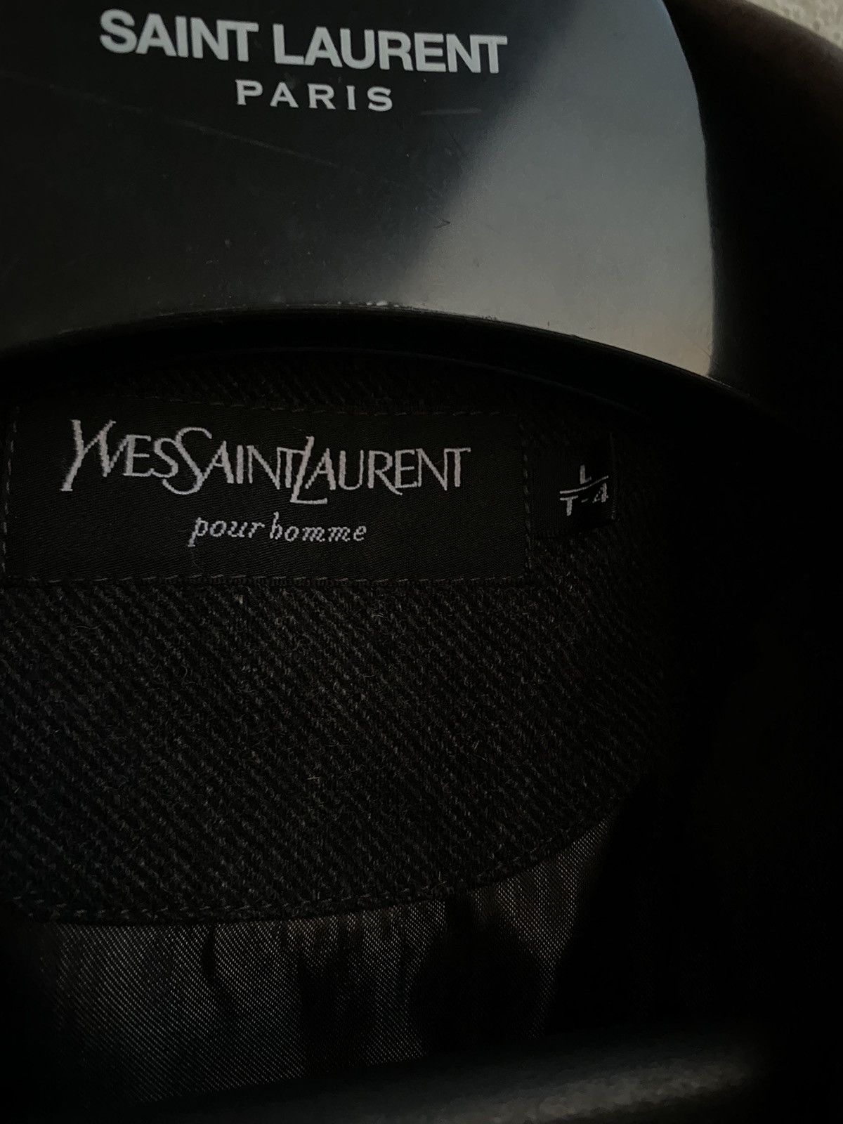 Yves Saint Laurent 90s Wool YSL Coat YSL Jacket Leather Size US M / EU 48-50 / 2 - 3 Thumbnail