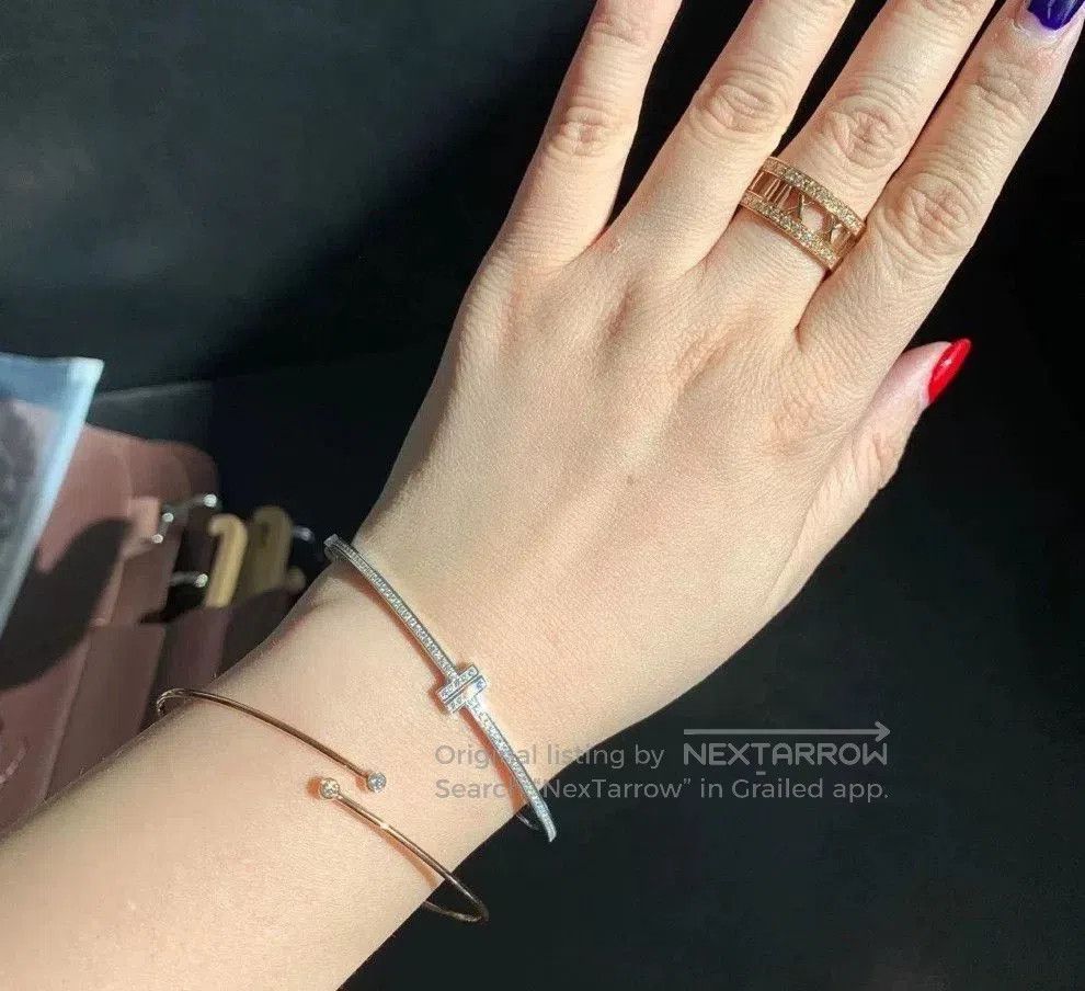 Tiffany & Co. Tiffany Elsa 18k Rose Gold Diamond Coil Bracelet. Size ONE SIZE - 4 Thumbnail