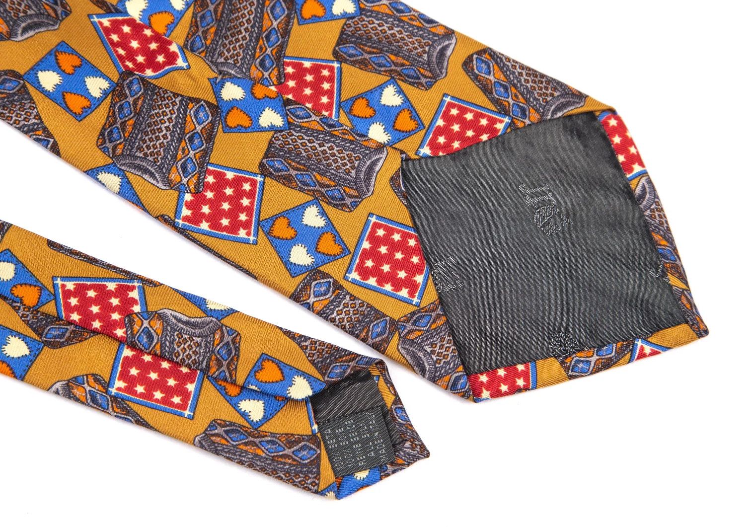 Jean Paul Gaultier Silk Sweater Print Tie in Brown Multi Size ONE SIZE - 6 Thumbnail