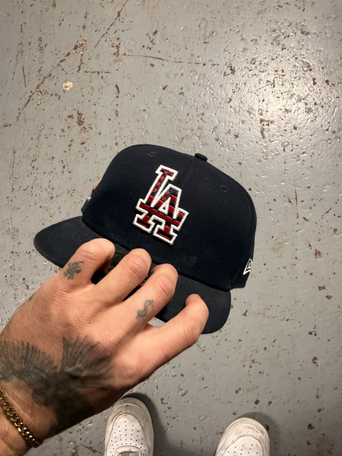New Era La Dodgers USA Flag Hat Fitted 6 7/8 Size ONE SIZE - 5 Thumbnail