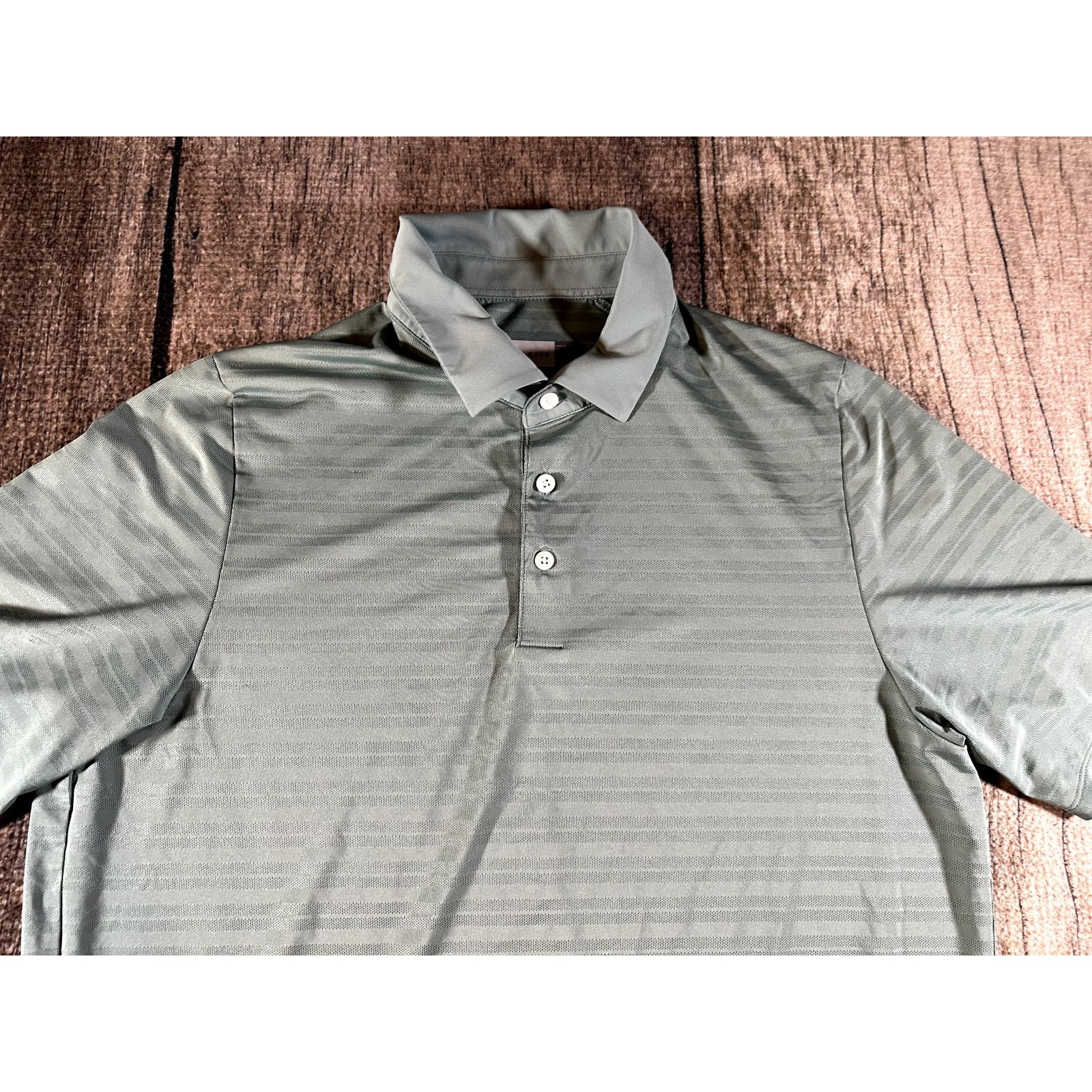 KJUS Kjus Green Mens Luis Striped Performance Golf Polo Shirt Size US M / EU 48-50 / 2 - 2 Thumbnail