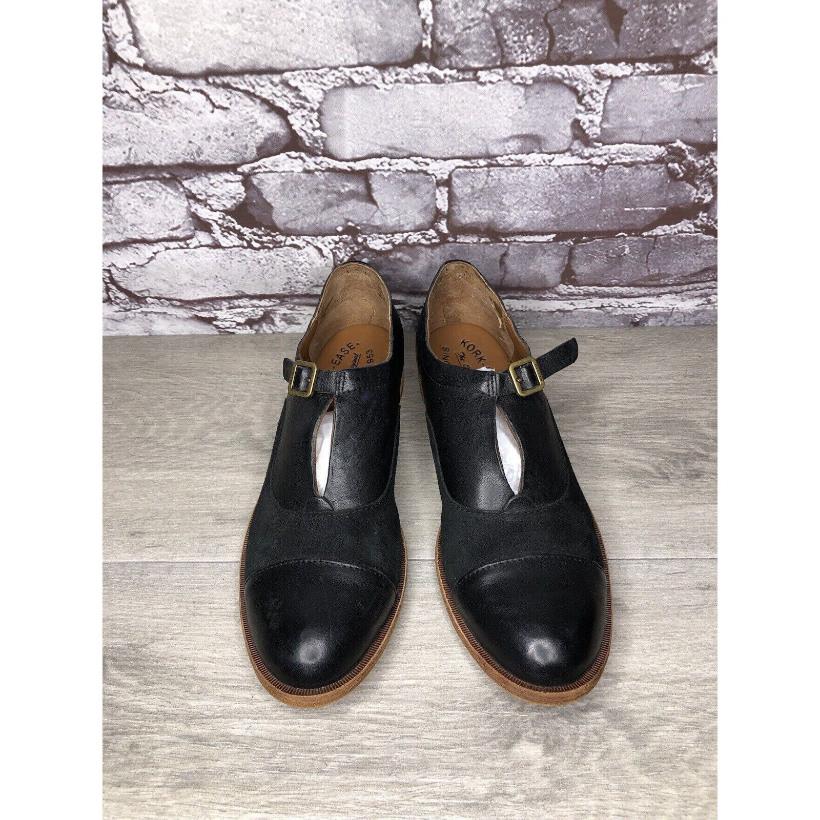 Other Kork Ease Niseda Black Leather Suede Monk Strap Oxfords Shoe Size US 8 / IT 38 - 11 Thumbnail