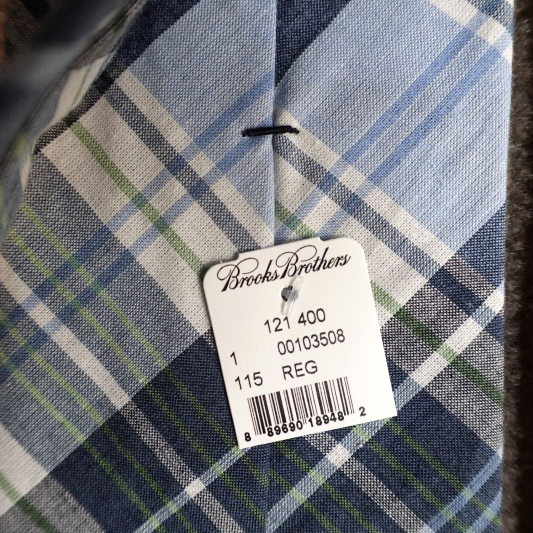 Brooks Brothers Brooks Brothers Tie Blue Plaid Cotton 100% Made in USA Tie Mens Size ONE SIZE - 5 Thumbnail