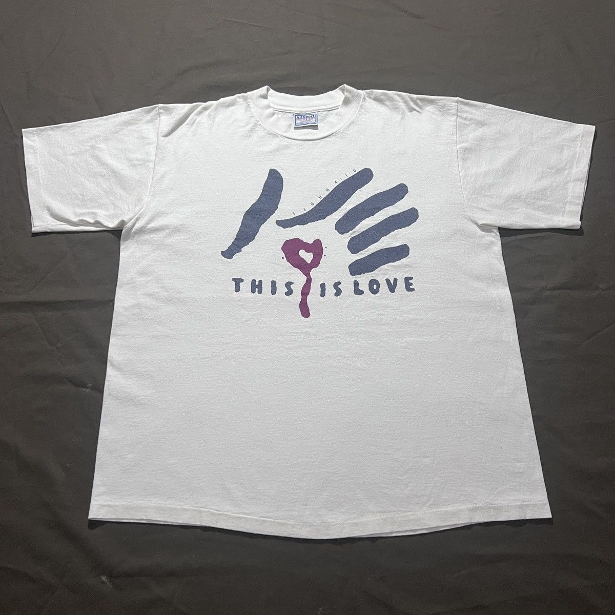 Vintage Vintage 90s THIS IS LOVE Jesus God Holy Bible Promo Tee XL Size US XL / EU 56 / 4 - 2 Thumbnail