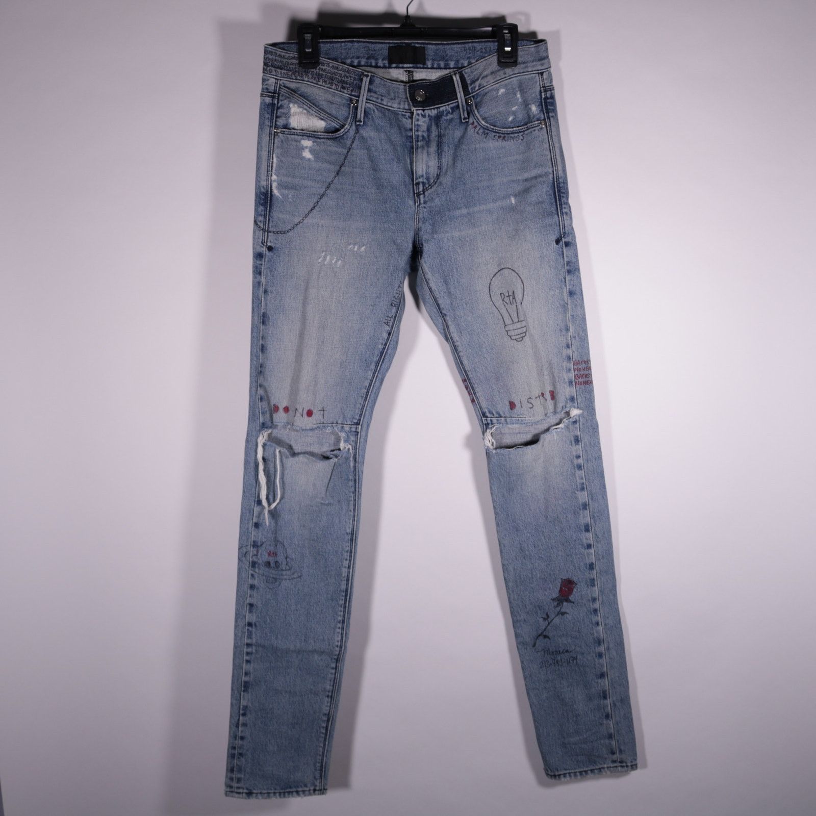 Rta RTA Road to Awe Graphic Print Denim Jeans Size 29 Size US 29 - 1 Thumbnail