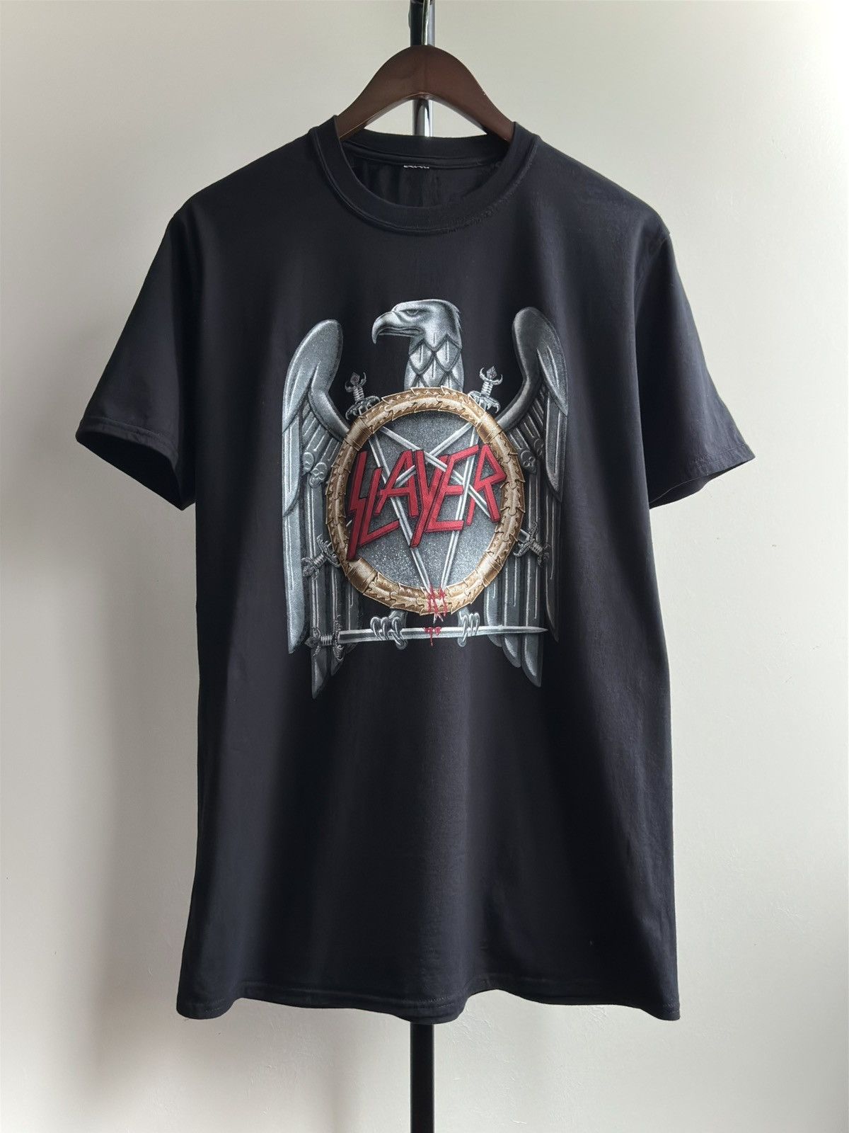 Band Tees × Slayer × Vintage VINTAGE Y2K SLAYER EAGLE METAL BAND TEE Size US M / EU 48-50 / 2 - 1 Thumbnail