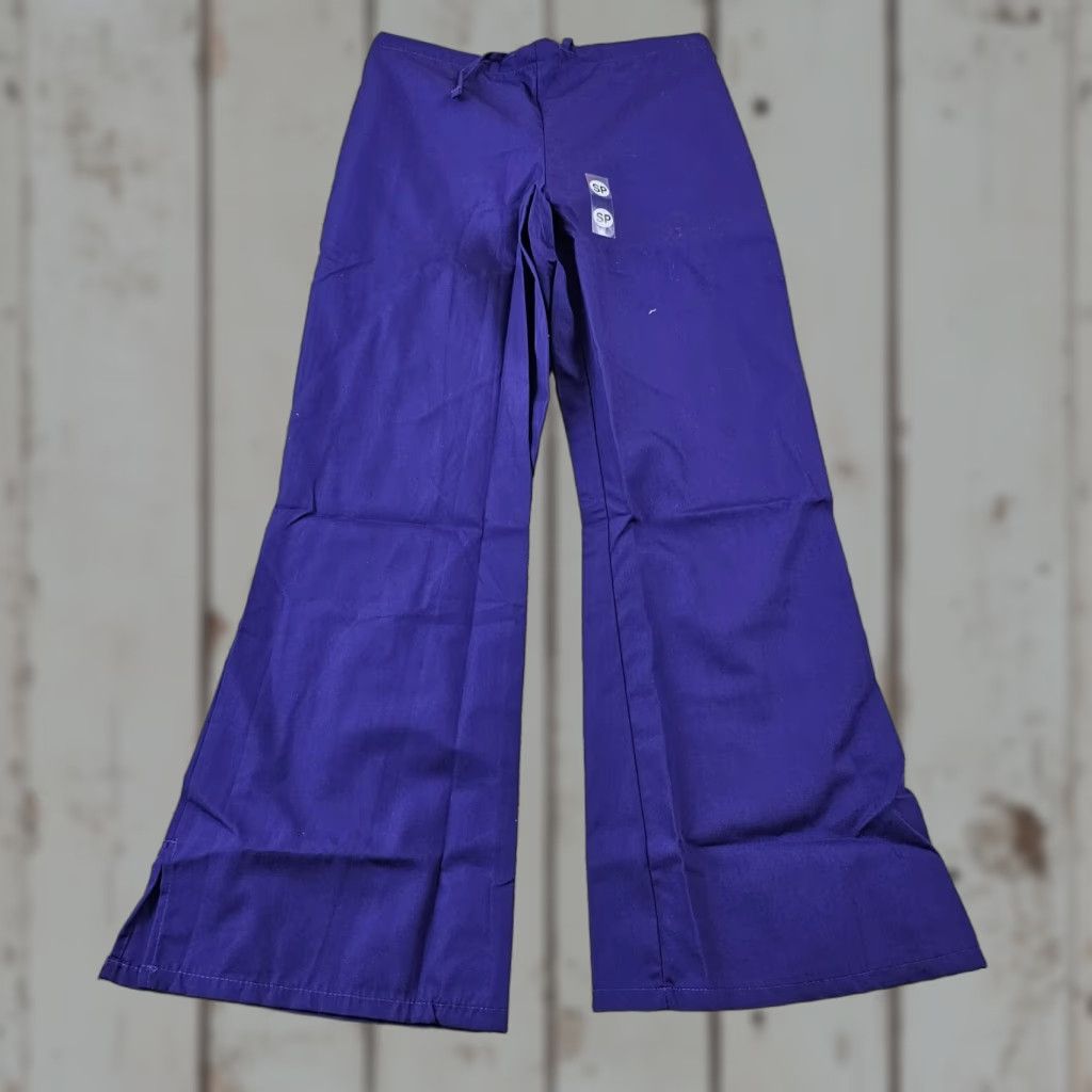 Vintage WS Gear Scrub Pants Women's Small S Purple Boot Cut Drawstring NWT 28x29 Size 28" / US 6 / IT 42 - 1 Thumbnail