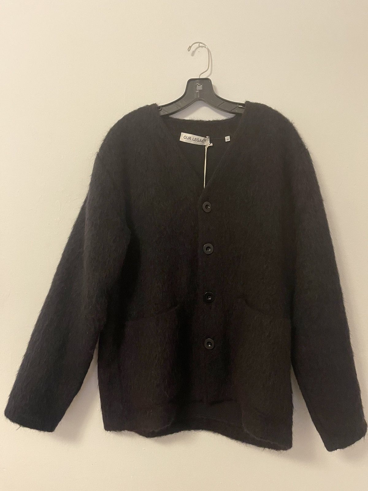トップス OUR LEGACY Black Mohair CARDIGAN Our Legacy - Opa Cardigan Licorice Misty Alpaca