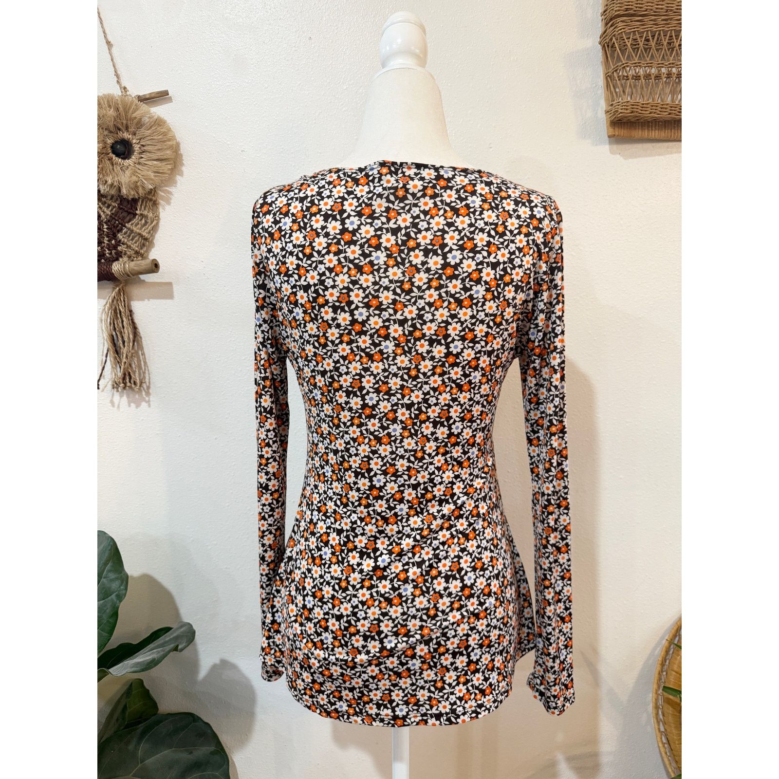 Other Y2K Groovy Floral Deep V Top Size S / US 4 / IT 40 - 4 Thumbnail