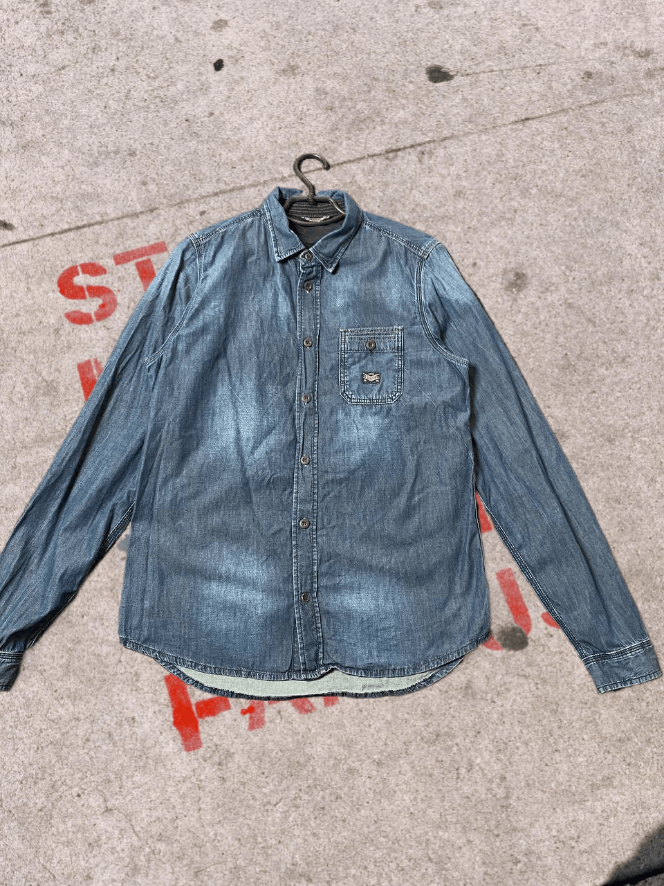 Diesel DIESEL Denim Long Sleeve Shirt STREETWEAR Size US L / EU 52-54 / 3 - 1 Thumbnail