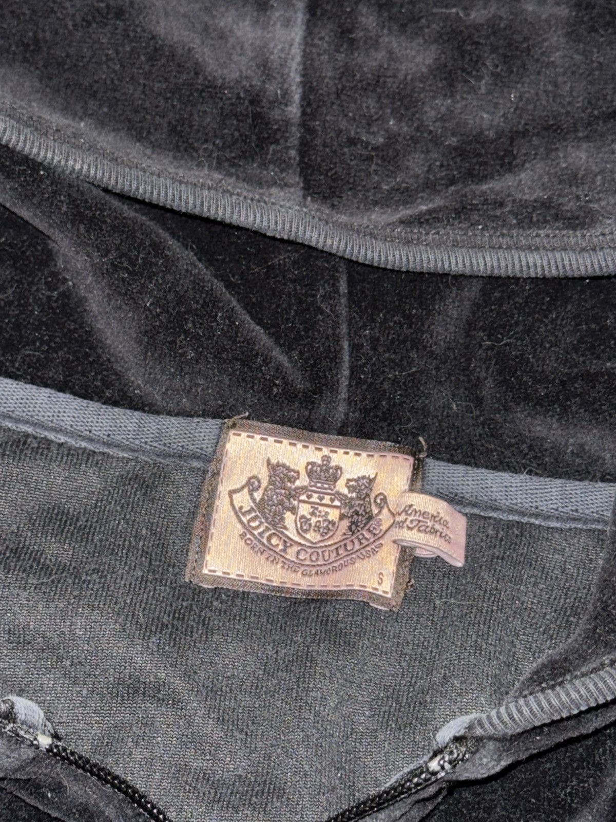 Juicy Couture VINTAGE JUICY COUTURE VELOUR BLACK TRACKSUIT Size S / US 4 / IT 40 - 6 Thumbnail