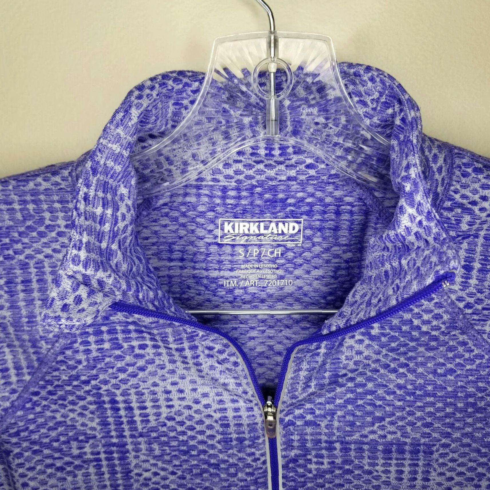 Vintage KIRKLAND Womens Long Sleeve 1/4 Zip Activewear Running Top Size S Purple Womens Size S / US 4 / IT 40 - 3 Thumbnail