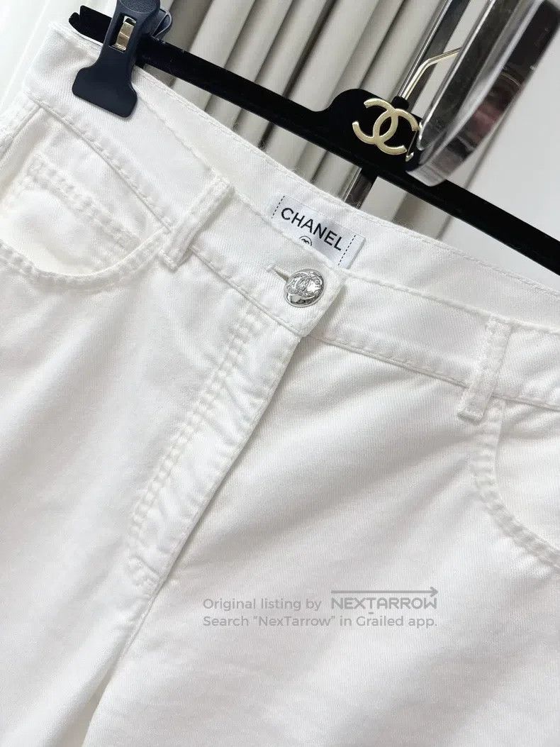 Chanel Chanel White C-pocket jeans Size 25" / US 0 / IT 36 - 3 Thumbnail