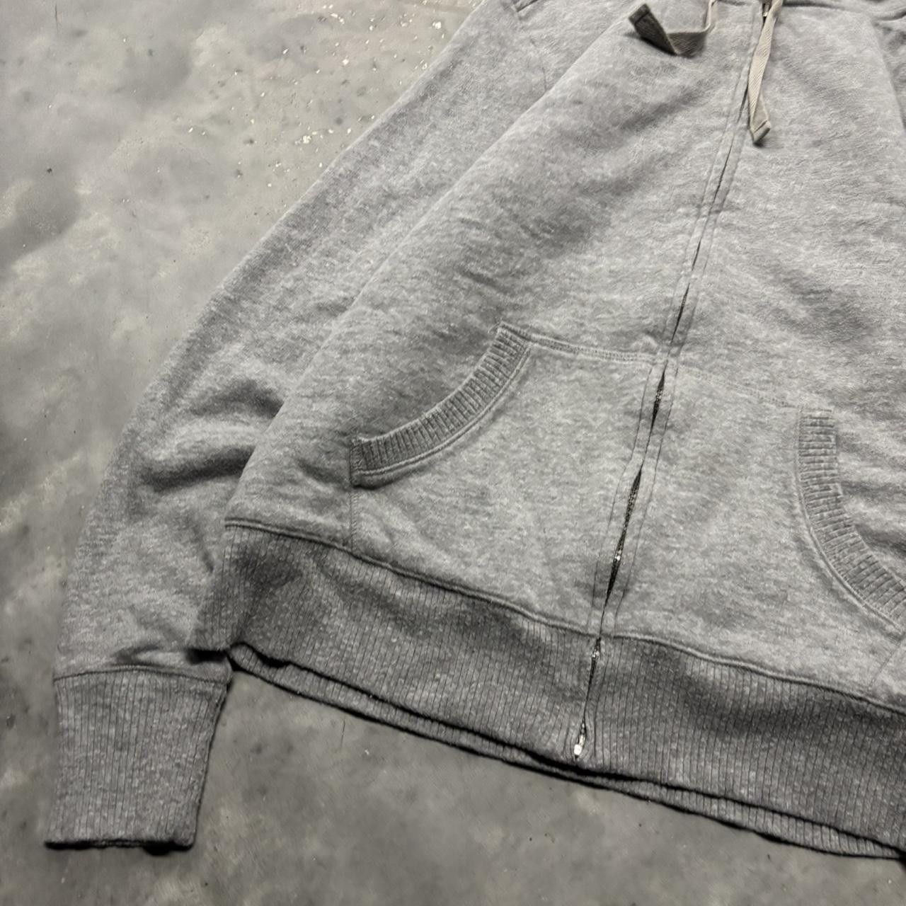 Japanese Brand × Vintage Crazy Vintage Y2K/2000s Cute Grey Sherpa Line Zip Up Hoodie! Size L / US 10 / IT 46 - 3 Thumbnail