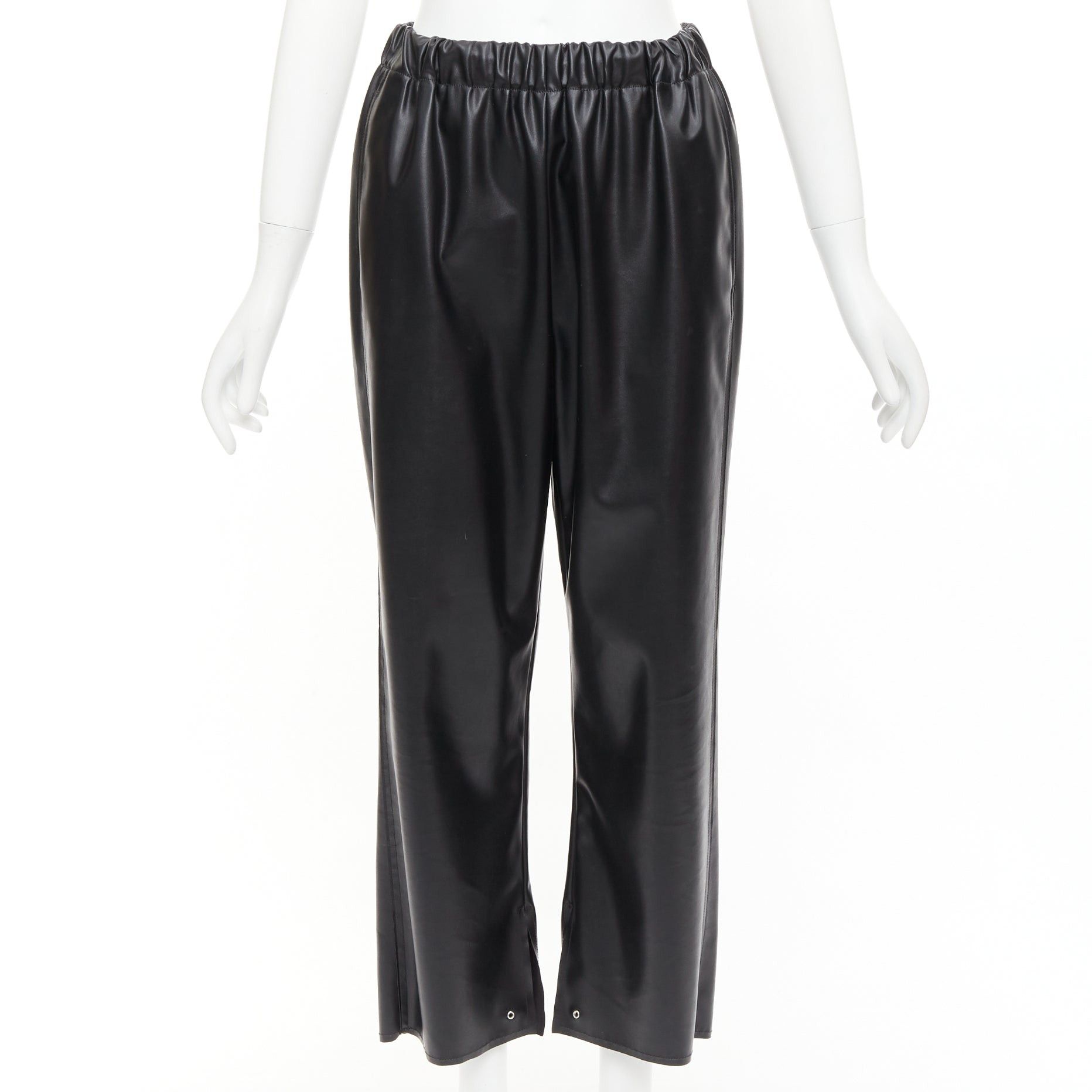 Maison Margiela MAISON MARGIELA MM6 black faux leather grommet cropped pants IT38 XS Size 28" / US 6 / IT 42 - 1 Thumbnail