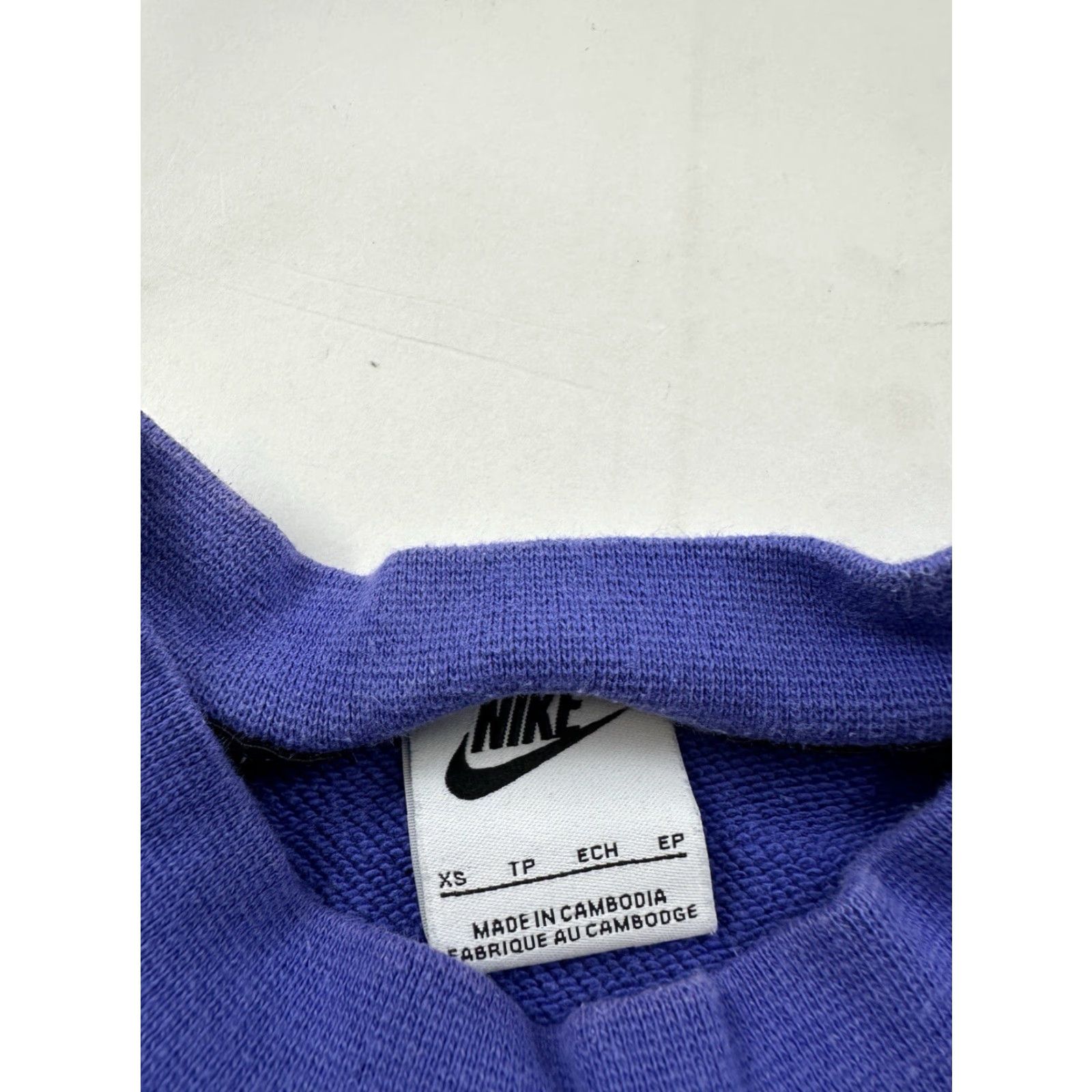 Nike Nike Shirt Womens XS Blue Crew Neck Pullover Short Sleeve Sweatshirt Fleece Size XS / US 0-2 / IT 36-38 - 3 Thumbnail