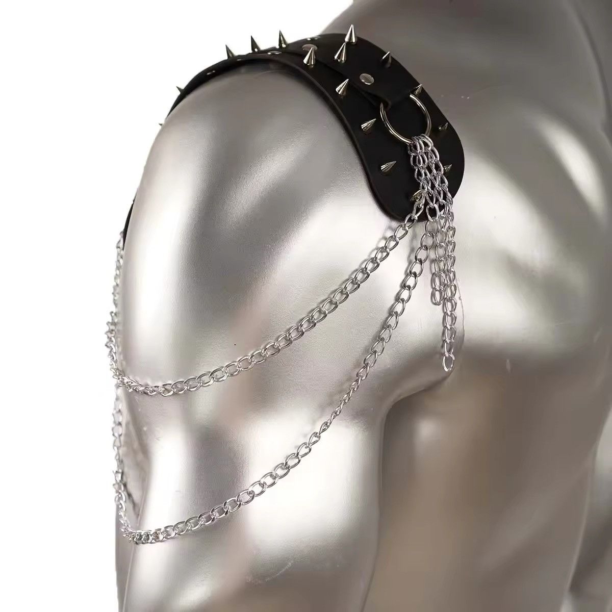 Other Spiked Shoulder Armour Unisex Leather Size ONE SIZE - 3 Thumbnail