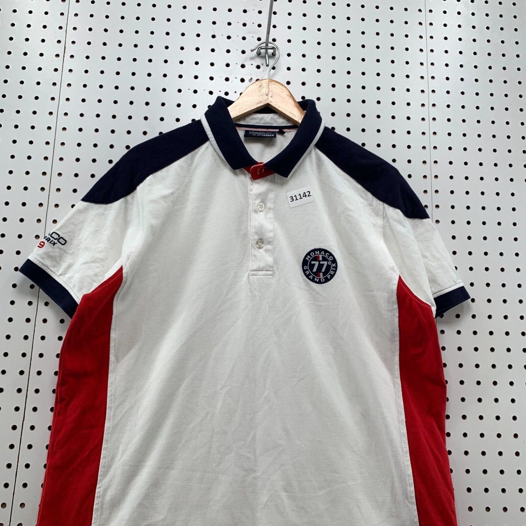Vintage VINTAGE Automobile Club de Monaco Polo Shirt Men Large White Cars 2019 Grand Prix Size US L / EU 52-54 / 3 - 5 Thumbnail