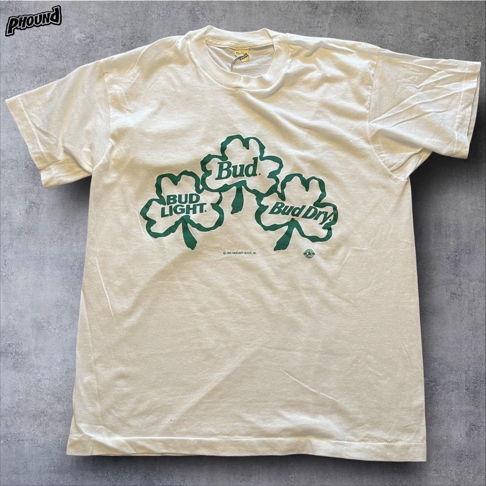 Vintage Vtg Budweiser Shirt XL Shamrock St Patricks Day Bud Light 90 Size US XL / EU 56 / 4 - 1 Thumbnail