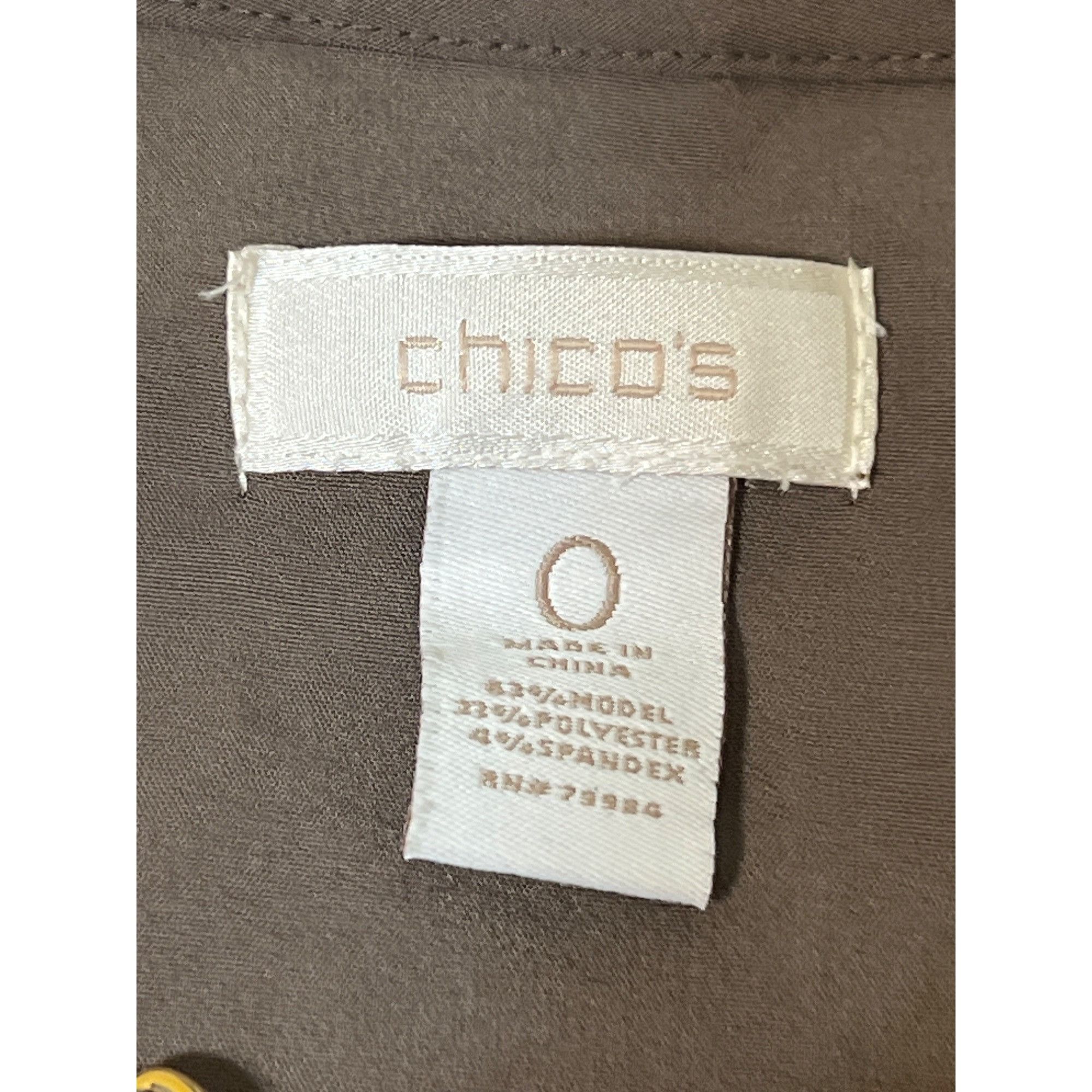 Chicos Chicos Secretly Smooth Linda Brown Lace-Up Blouse Shirt Roll Size XS / US 0-2 / IT 36-38 - 5 Thumbnail