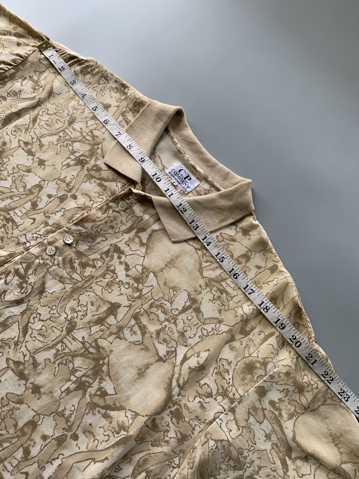 Massimo Osti 90s C.P. COMPANY MASSIMO OSTI ABSTRACT FULLPRINT POLO SHIRT Size US L / EU 52-54 / 3 - 13 Thumbnail