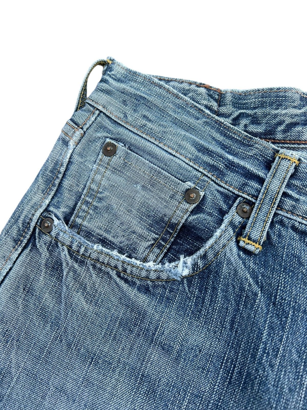 Kapital Vintage Edwin 505zx Selvedge Distressed Denim jeans Size US 29 - 6 Thumbnail