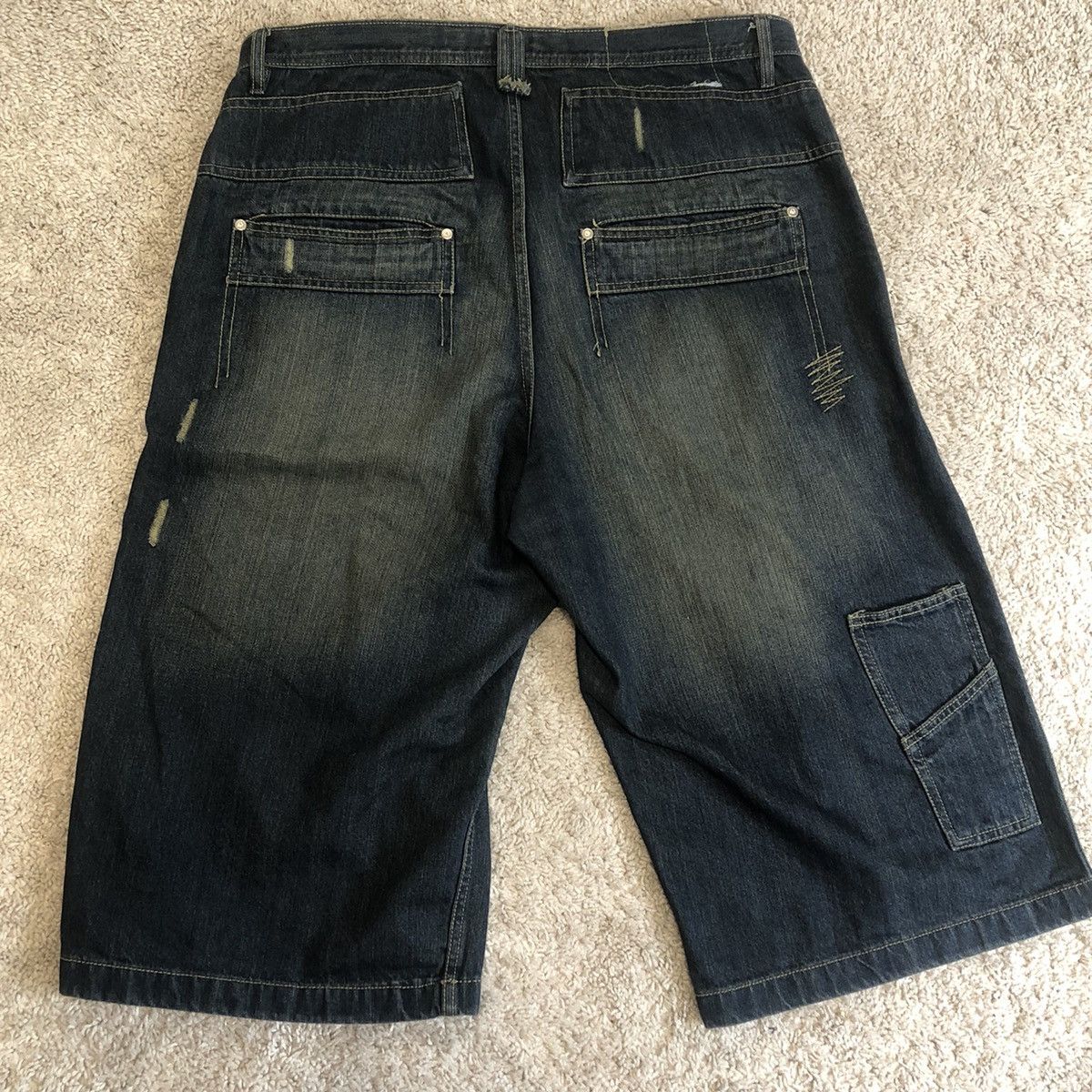 Southpole × Vintage Y2K Southpole Double Knee Mudwash 3/4 Jean Shorts size 38 Size US 38 / EU 54 - 5 Thumbnail