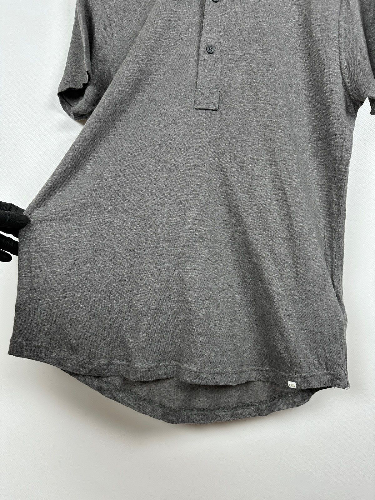 Orlebar Brown Orlebar Brown Linen Grey Polo Shirt Size US XXL / EU 58 / 5 - 8 Thumbnail