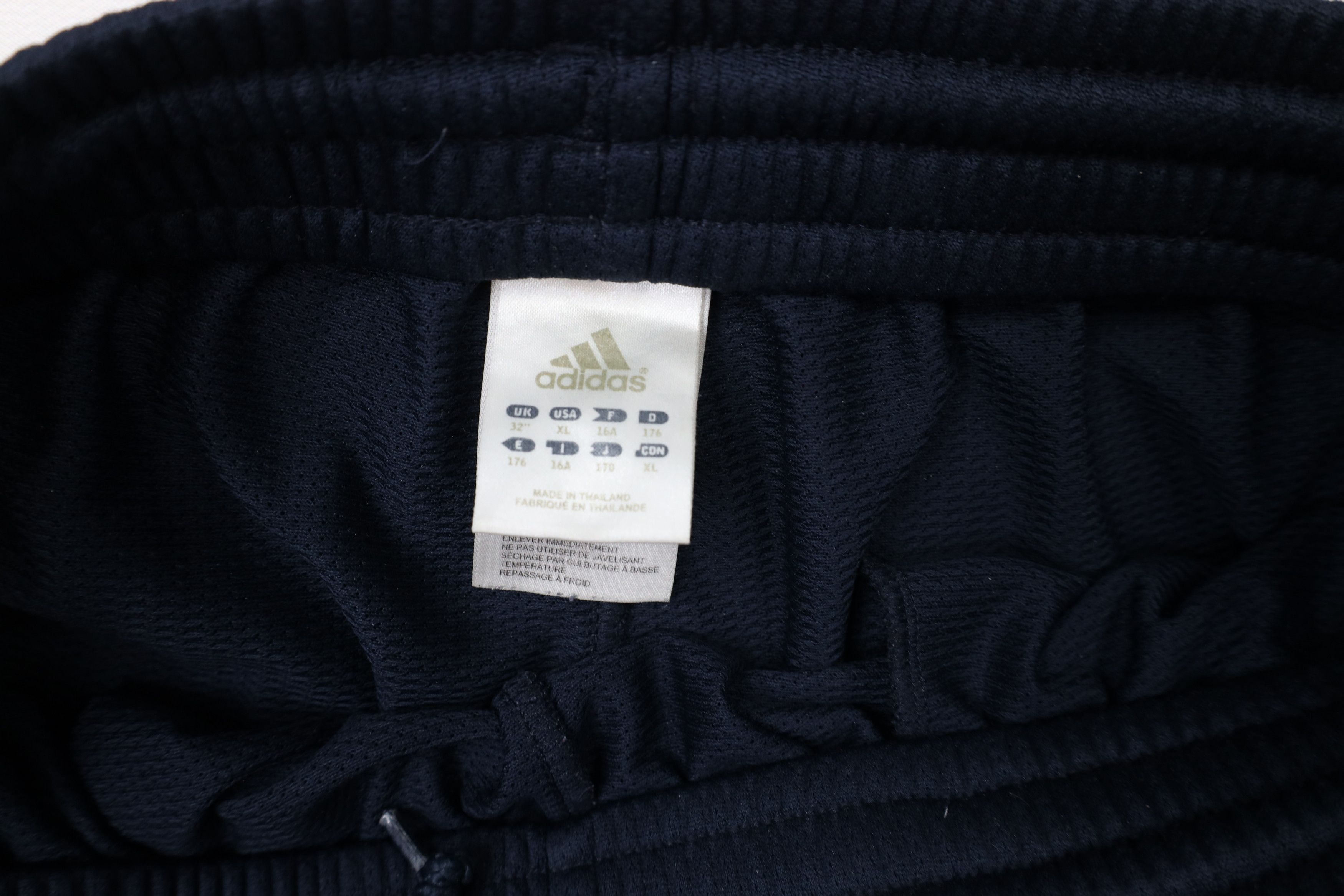 Adidas × Vintage Vintage Y2K Adidas Spell Out Striped Wide Leg Pants Blue Size 28" / US 6 / IT 42 - 9 Thumbnail