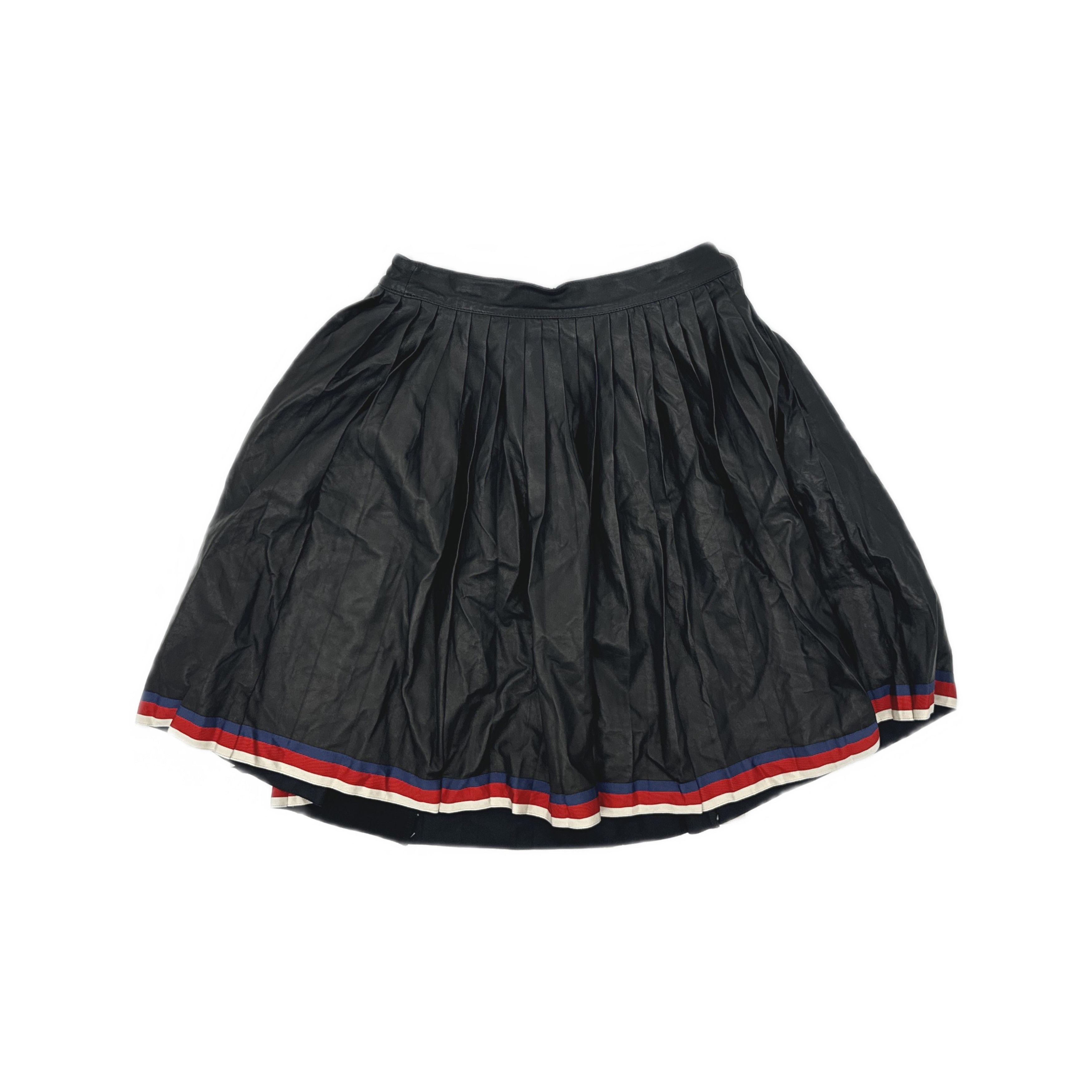 Gucci Gucci Pleated Leather Mini Skirt Size 42 Size 28" / US 6 / IT 42 - 1 Thumbnail