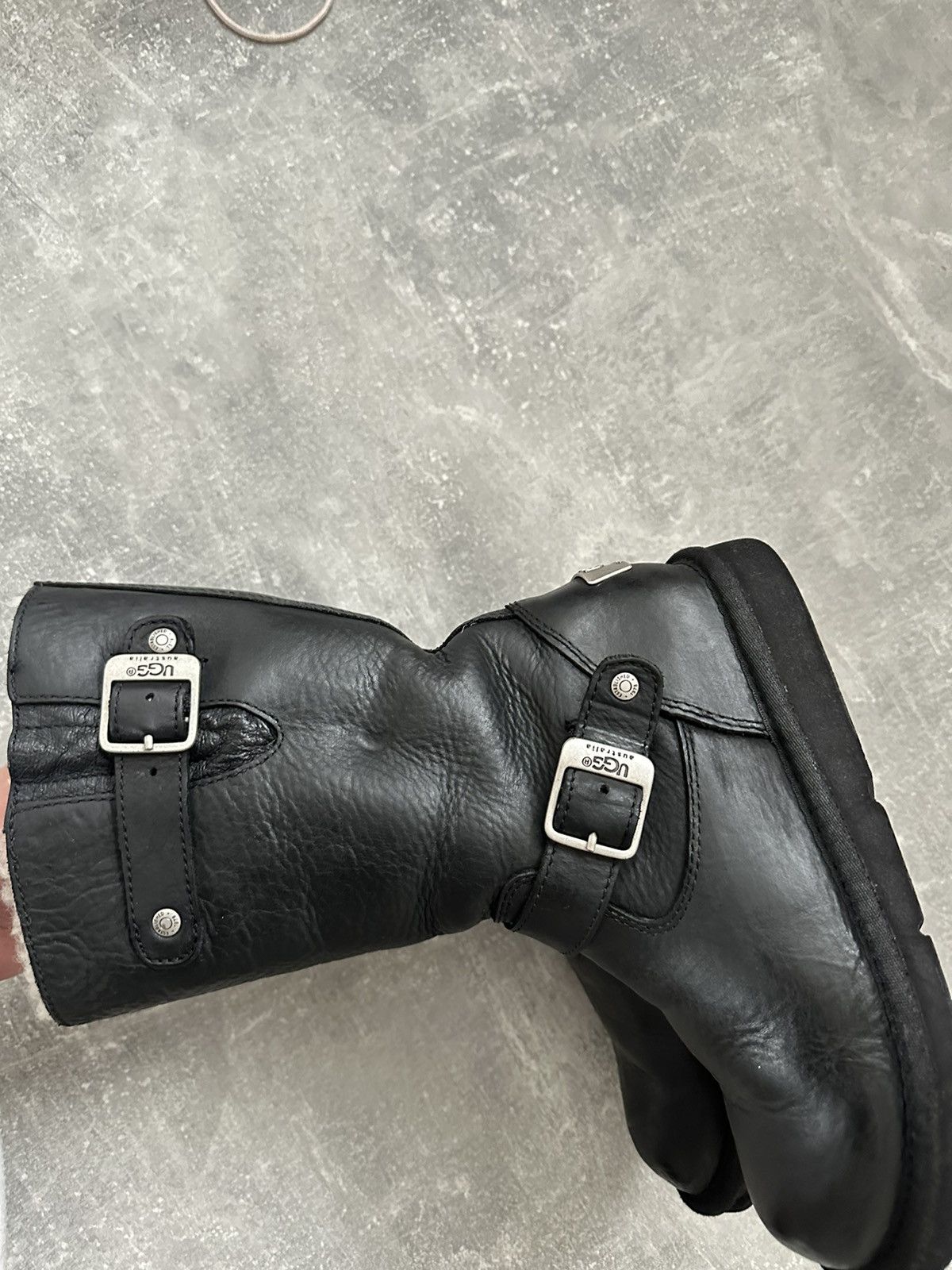 Ugg UGG Australia Kensington Leather Sheepskin Biker Boots Size US 6 / IT 36 - 5 Thumbnail