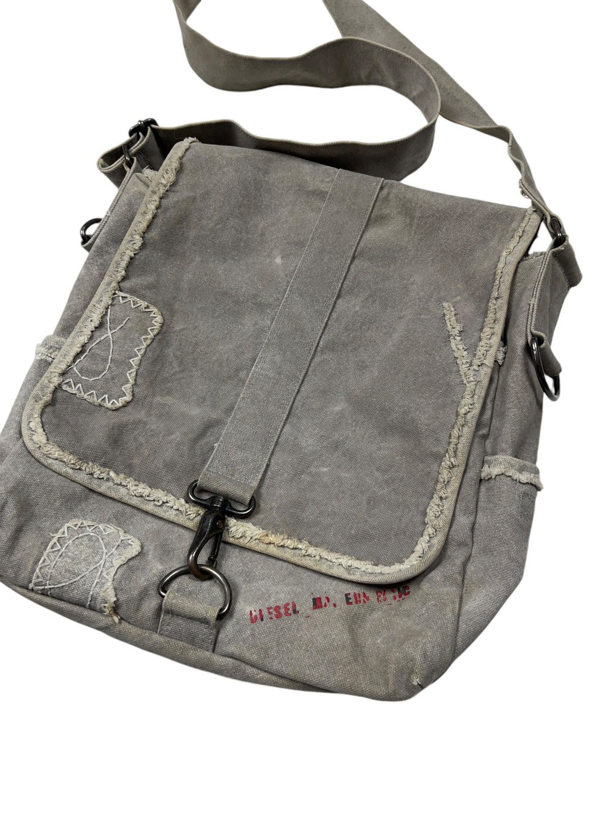 Diesel Vintage Diesel Canvas Distressed Style Crossbody Bag Utility Size ONE SIZE - 3 Thumbnail
