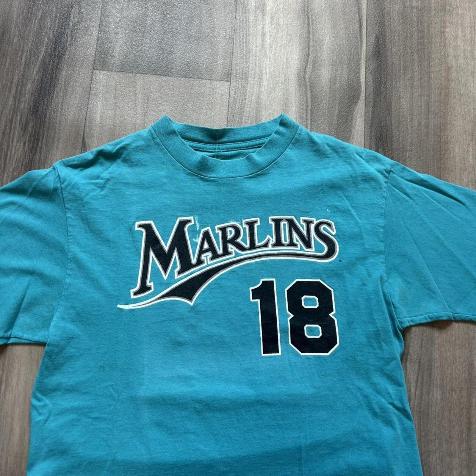 MLB Vintage 90’s Florida Marlins Baseball MLB t shirt M Size US M / EU 48-50 / 2 - 2 Thumbnail