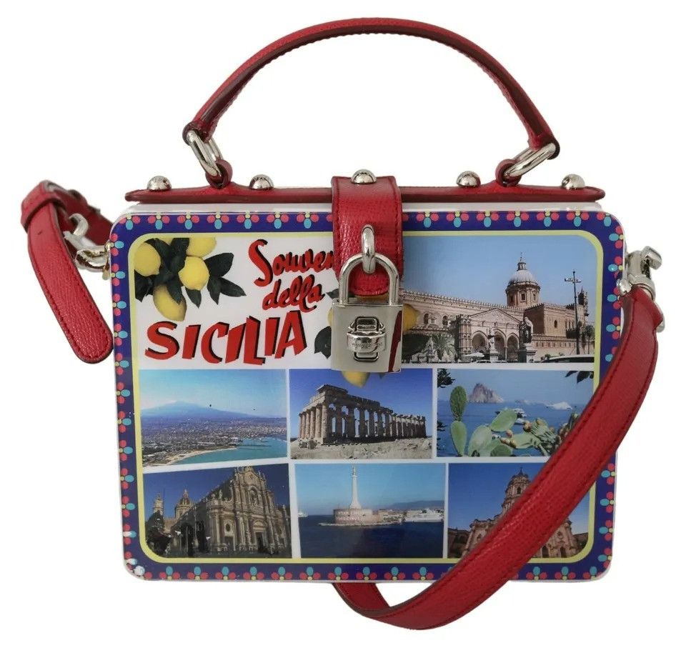 Dolce & Gabbana White Plexi Box Sicilia Square Hand Shoulder Purse Women's Size ONE SIZE - 1 Thumbnail
