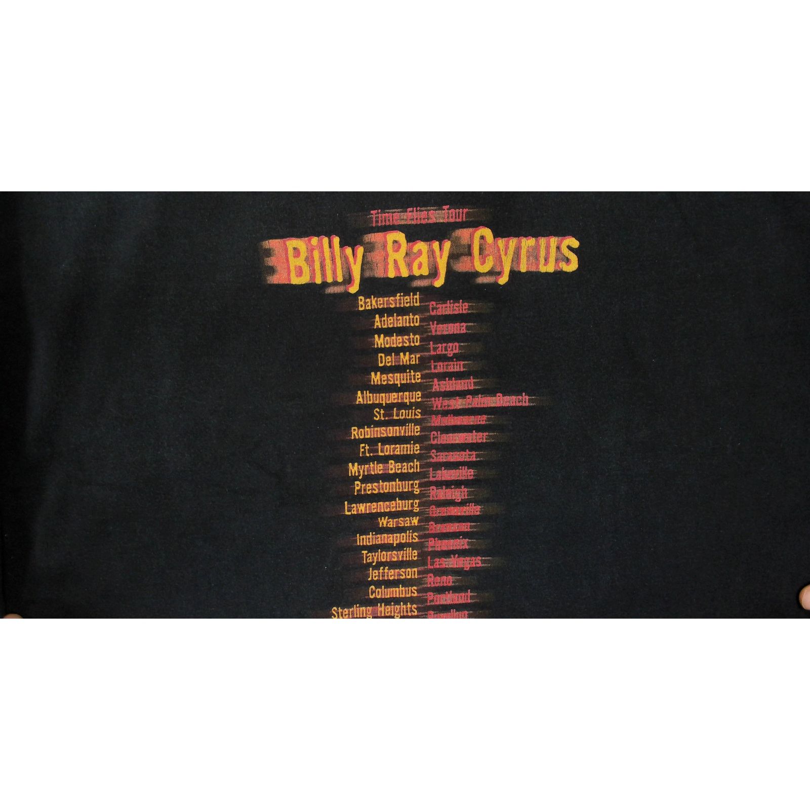 Vintage VTG 2002 Billy Ray Cyrus "Time Flies" Tour T-Shirt (Faded) Size US XXL / EU 58 / 5 - 10 Thumbnail