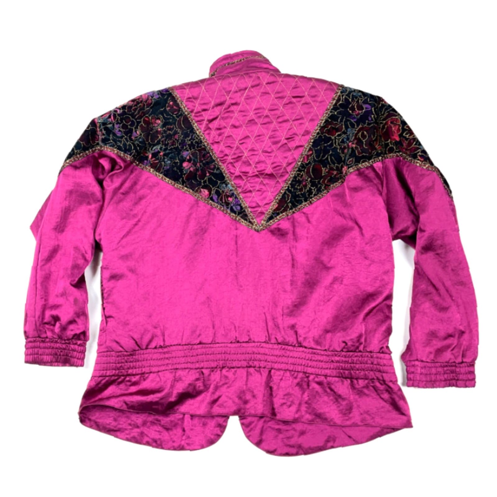 Vintage VINTAGE Lavon 90s Windbreaker Jacket Women's Large Pink Floral Quilted Lightweight Full-Zip Retro Size L / US 10 / IT 46 - 2 Thumbnail