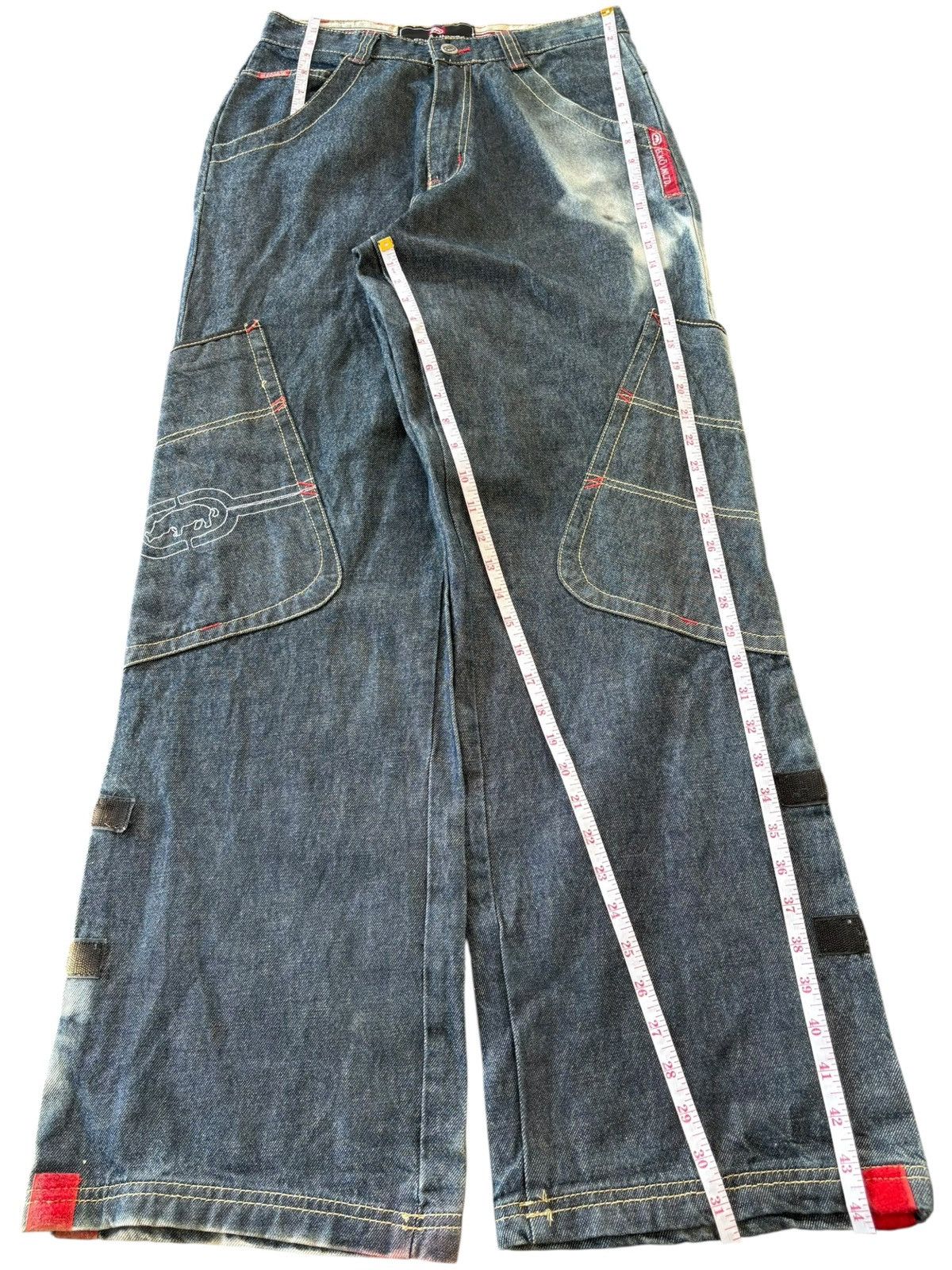 Ecko Unltd. Y2K Ecko Cargo Style Wide Leg Skate Denim Pants Size US 30 / EU 46 - 11 Thumbnail