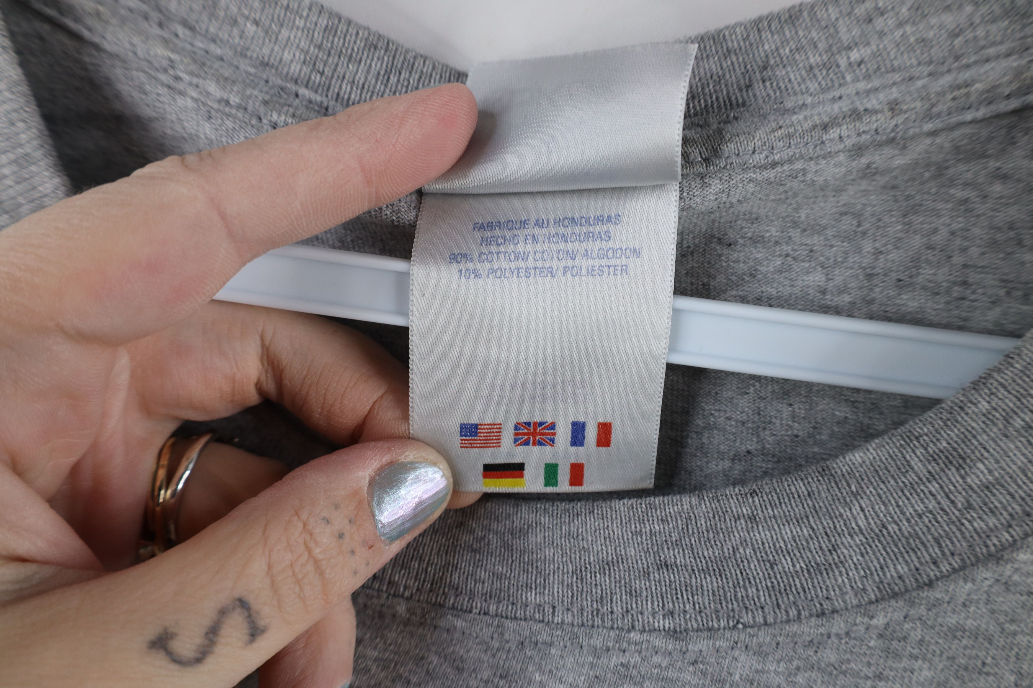 Reebok × Vintage Vintage 90s Reebok Out Striped Short Sleeve T-Shirt Gray Size US XL / EU 56 / 4 - 10 Thumbnail