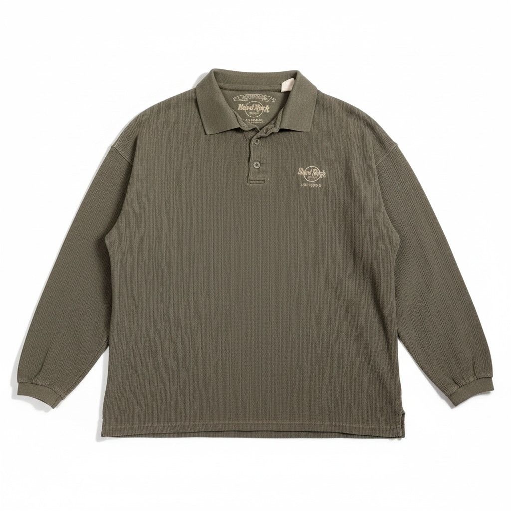 Hard Rock Cafe Vintage 90s Hard Rock Cafe Las Vegas Mens XXL LS Polo Shirt Size US XXL / EU 58 / 5 - 1 Thumbnail