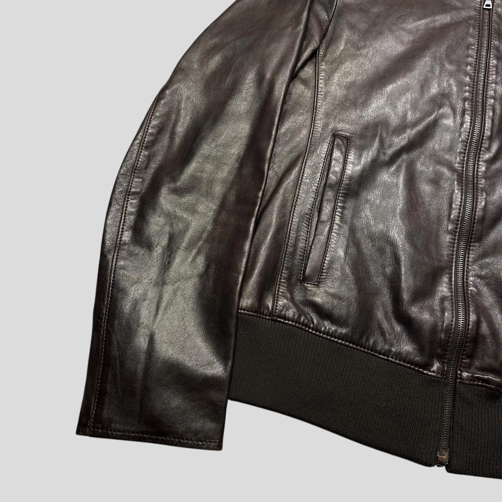 Prada Prada SS00 Iridescent Lined Ebony Leather Biker Jacket - M Size US M / EU 48-50 / 2 - 7 Thumbnail