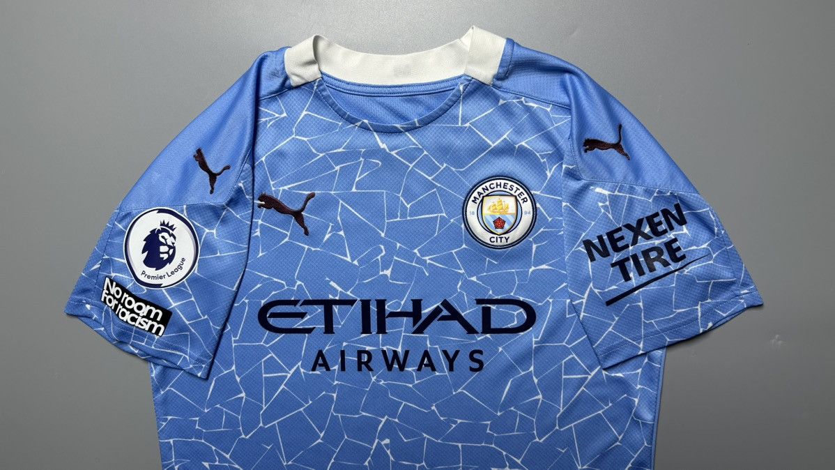 Puma MAN CITY PUMA 2020/2021 FOOTBALL HOME JERSEY #17 DE BRUYNE Size US M / EU 48-50 / 2 - 3 Thumbnail
