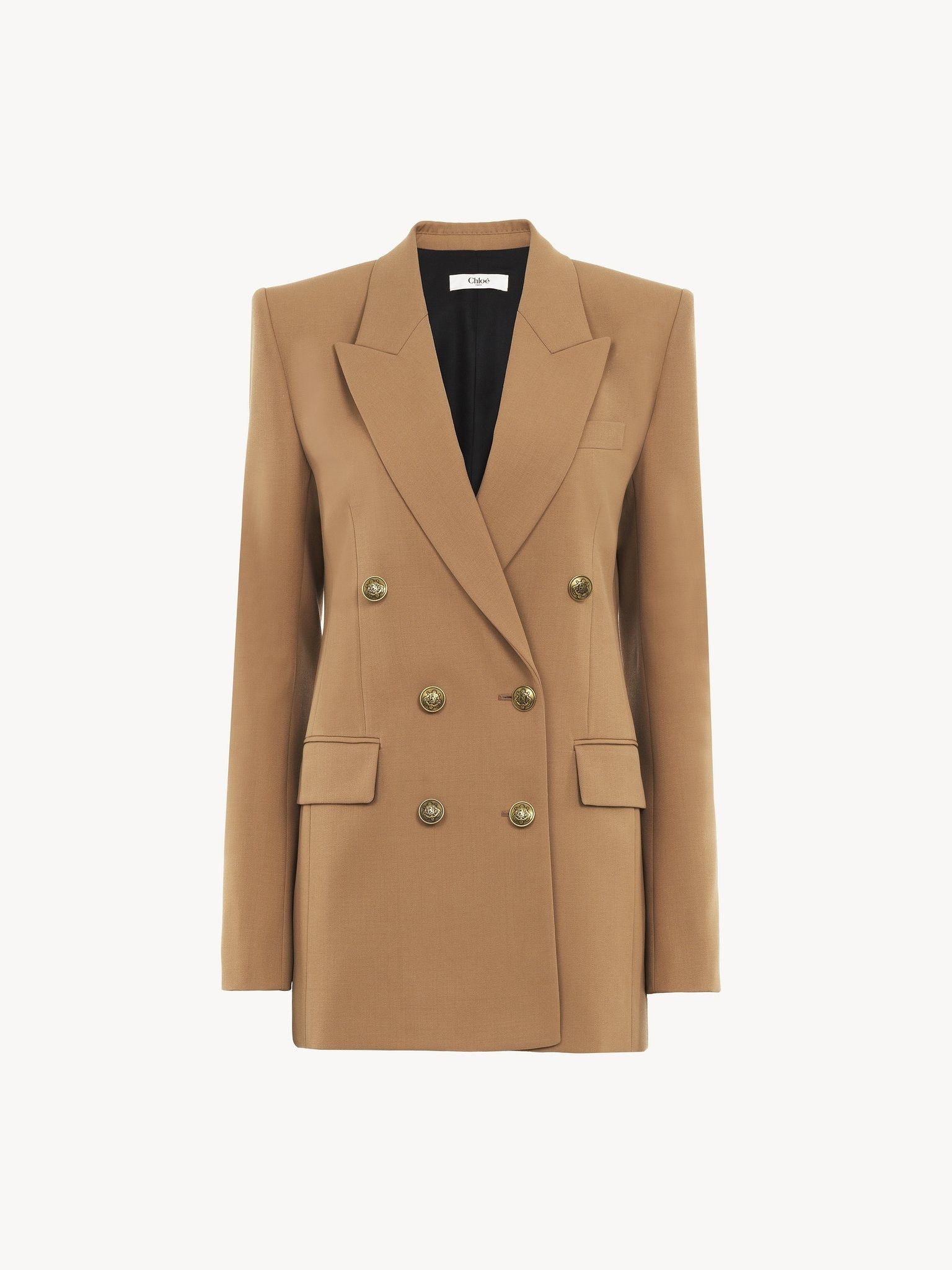 Chloe o1loc1c11025 Tailored Jacket in Coconut Brown Size S / US 4 / IT 40 - 1 Thumbnail