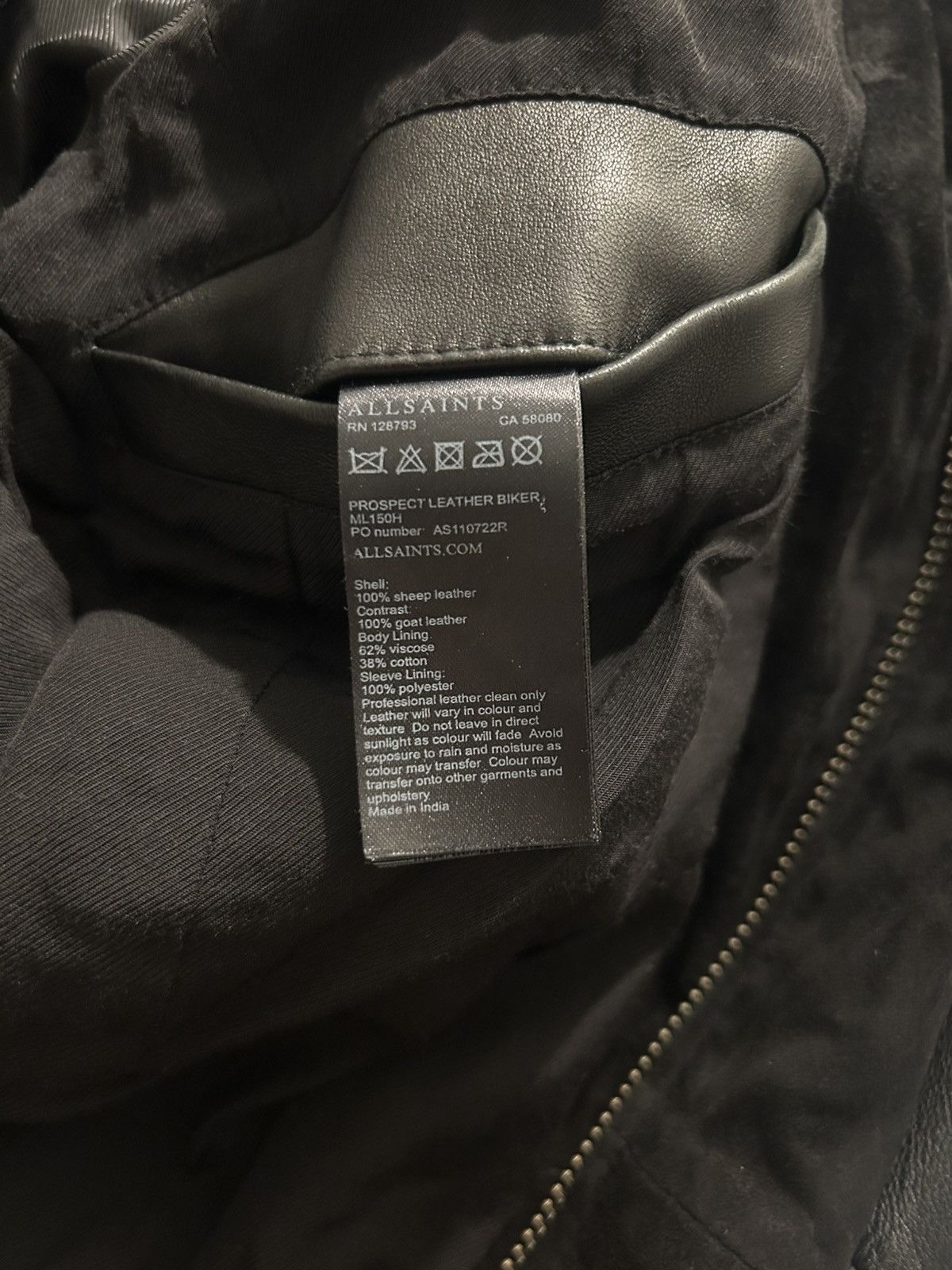 Allsaints Allsaints Prospect Leather Biker Size US M / EU 48-50 / 2 - 13 Thumbnail