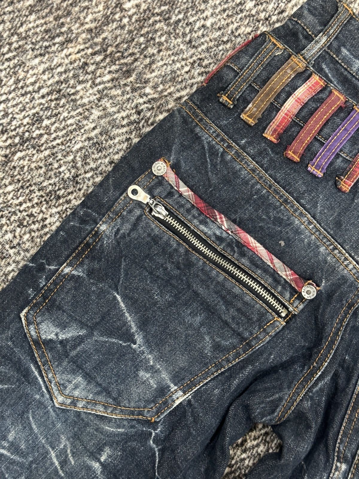 If Six Was Nine × Japanese Brand × Le Grande Bleu (L.G.B.) Vintage Y2k Nylaus Clawmark Faded Jeans Undercover Style Size US 29 - 10 Thumbnail