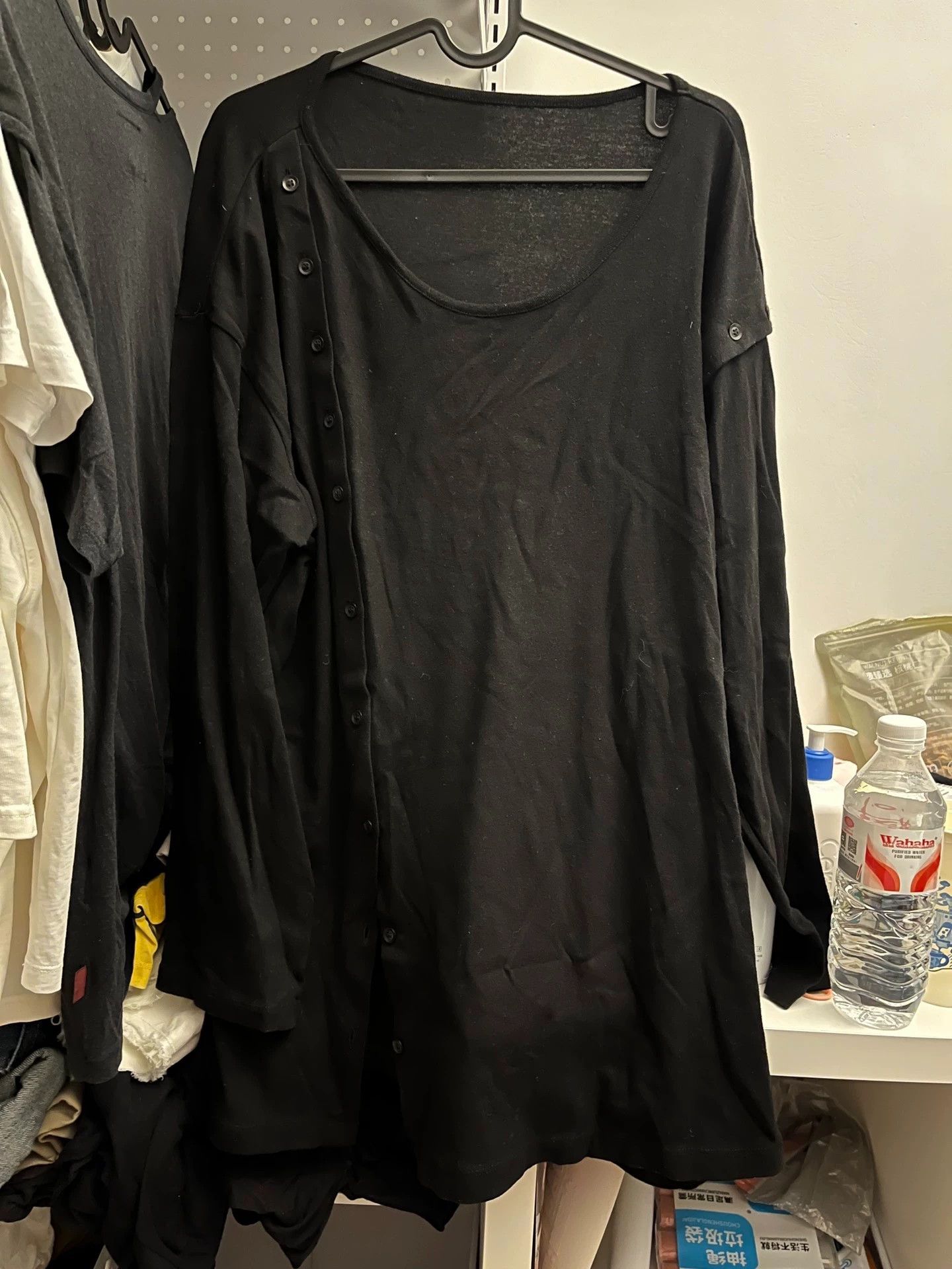 Yohji Yamamoto Yohji Yamamoto Long Sleeve Button-Front Sweatshirt Size 2 Size US M / EU 48-50 / 2 - 1 Thumbnail