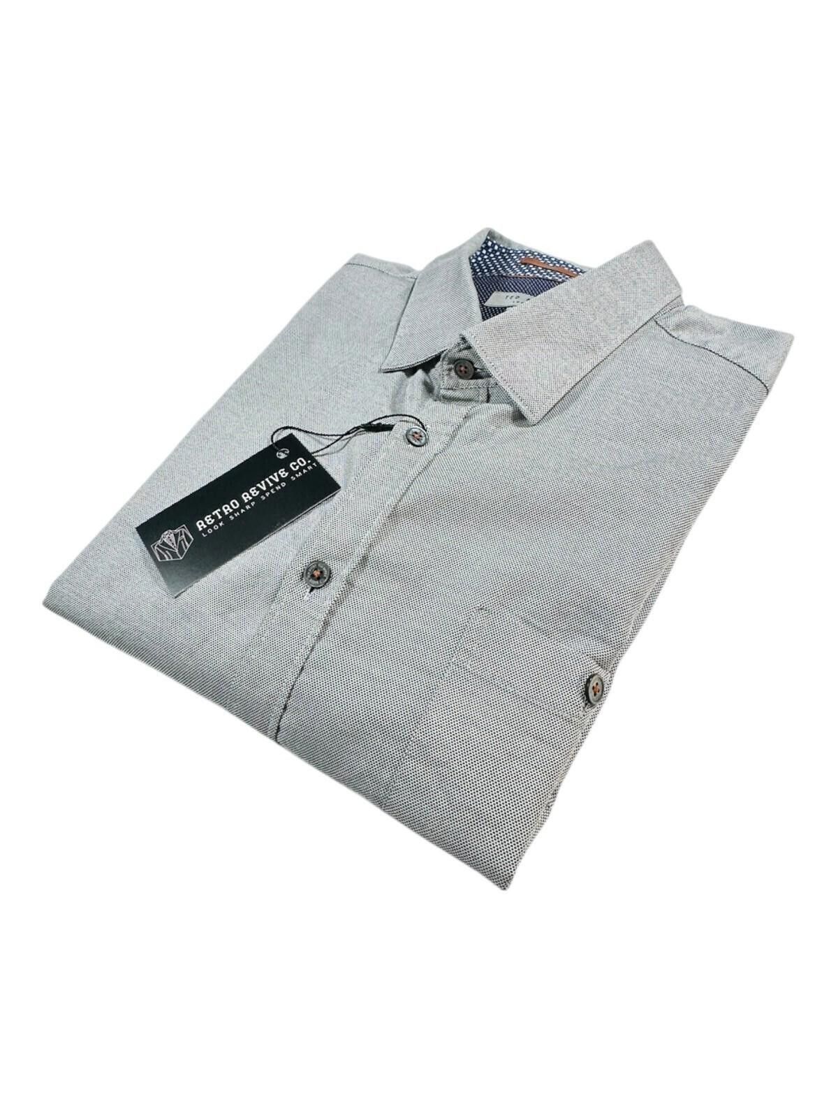 Ted Baker Ted Baker 6 Shirt Men's UK Size 2XL Grey Button Pocket Size 48R - 1 Thumbnail