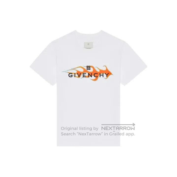 Givenchy Givenchy Slim Fit Flames Print Cotton T-Shirt. Size US M / EU 48-50 / 2 - 1 Thumbnail
