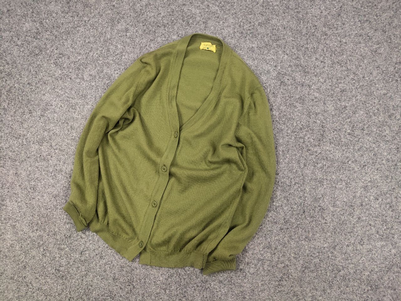 Japanese Brand Vintage 60s Korrigan Green Button Cardigan kurt cobain style Size S / US 4 / IT 40 - 2 Thumbnail